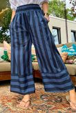 Bloc Stripe Wide Leg Pant Ink & Navy